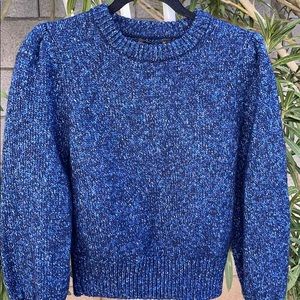 Banana Republic Chunky Puff Navy Sparkle Sweater
